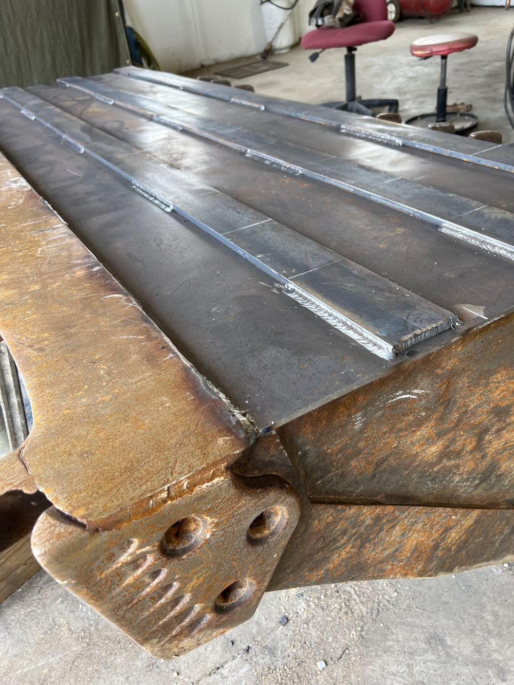 Gallery photos for Excavator Bucket Floor Rebuild with Wear Bar Protection in Troy MO: Image #3
