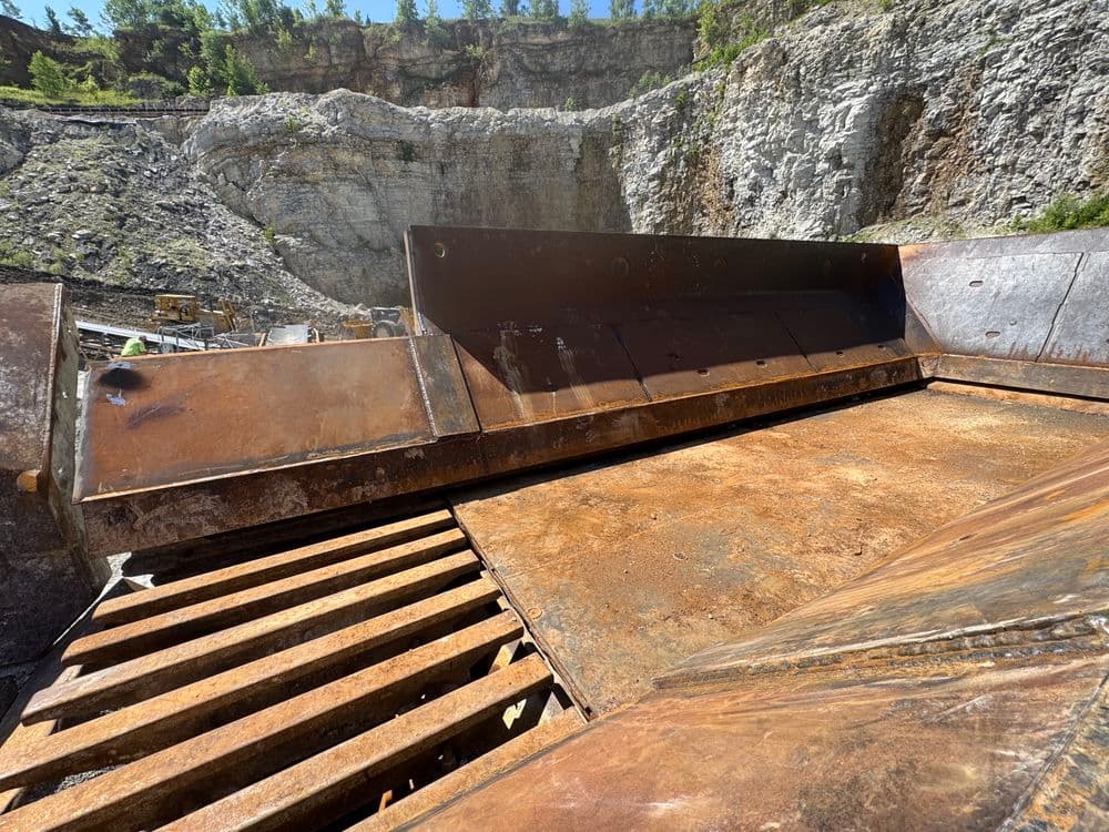 Gallery photos for Custom Feeder Hopper Fabrication from a Haul Truck Bed: Image #7