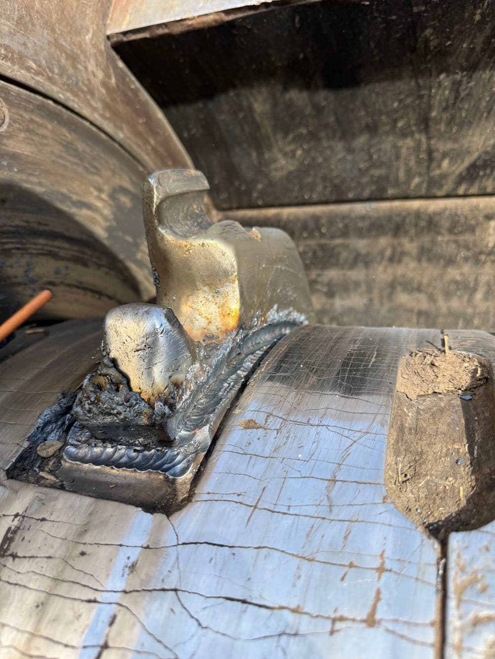 Heavy Equipment Tooth Holder Replacement Welded Back to Spec image