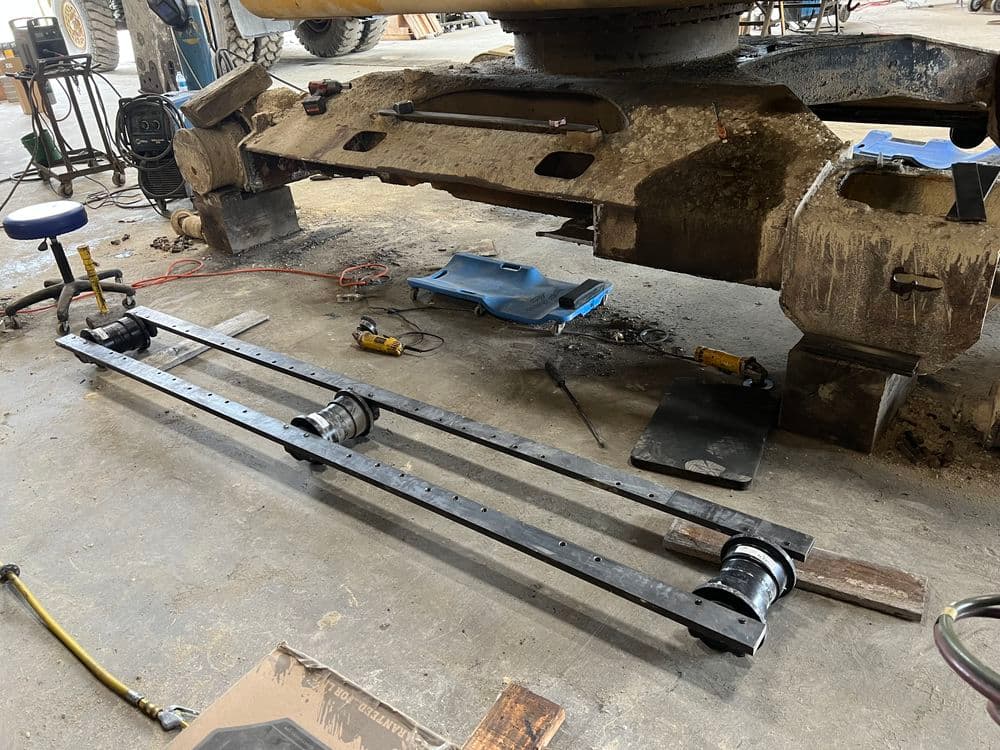 Gallery photos for Excavator Track Frame Rebuild Instead of Full Replacement: Image #1