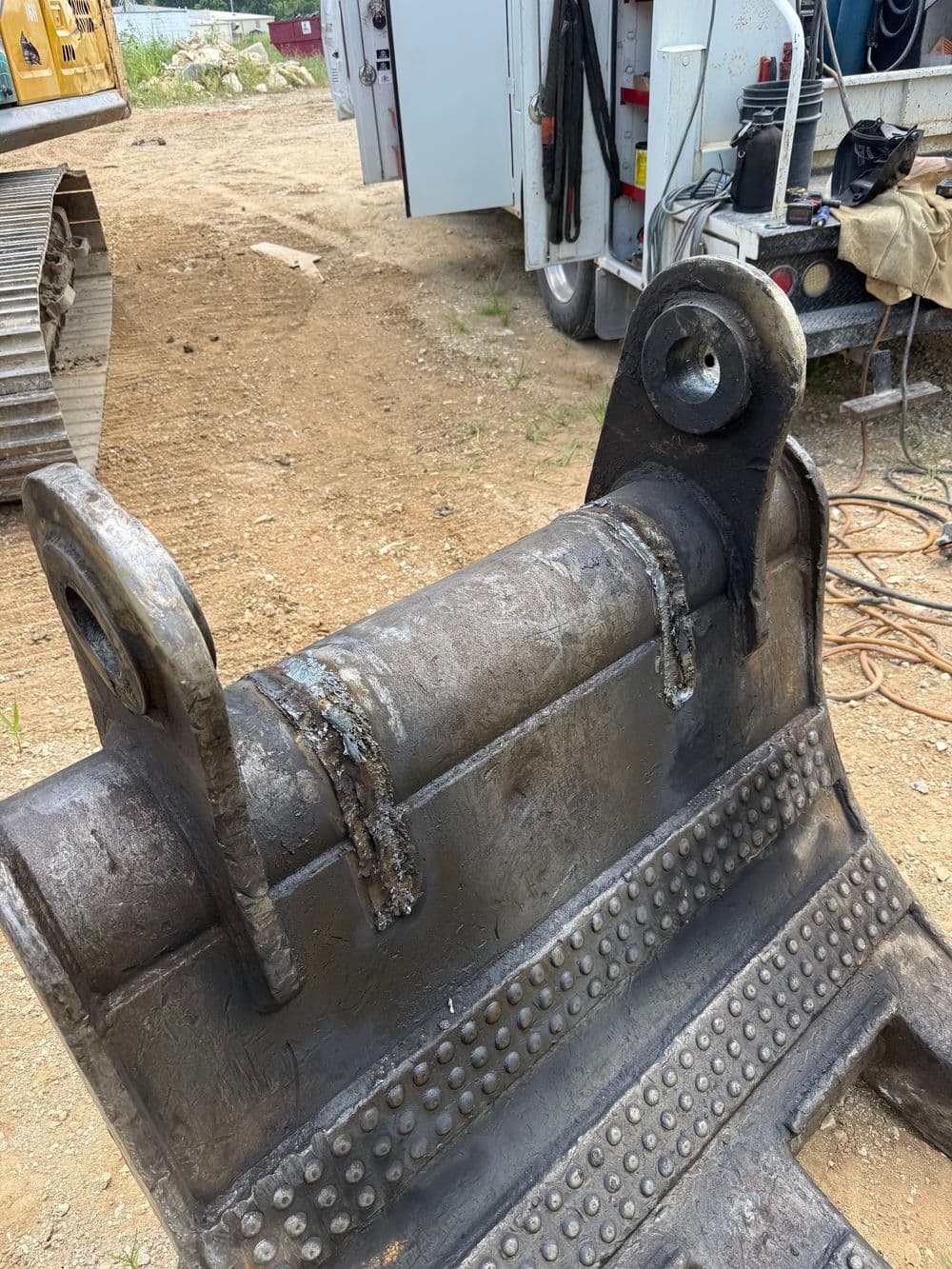 Gallery photos for Excavator Grapple Pin Mount Repair Done Right On-Site: Image #2