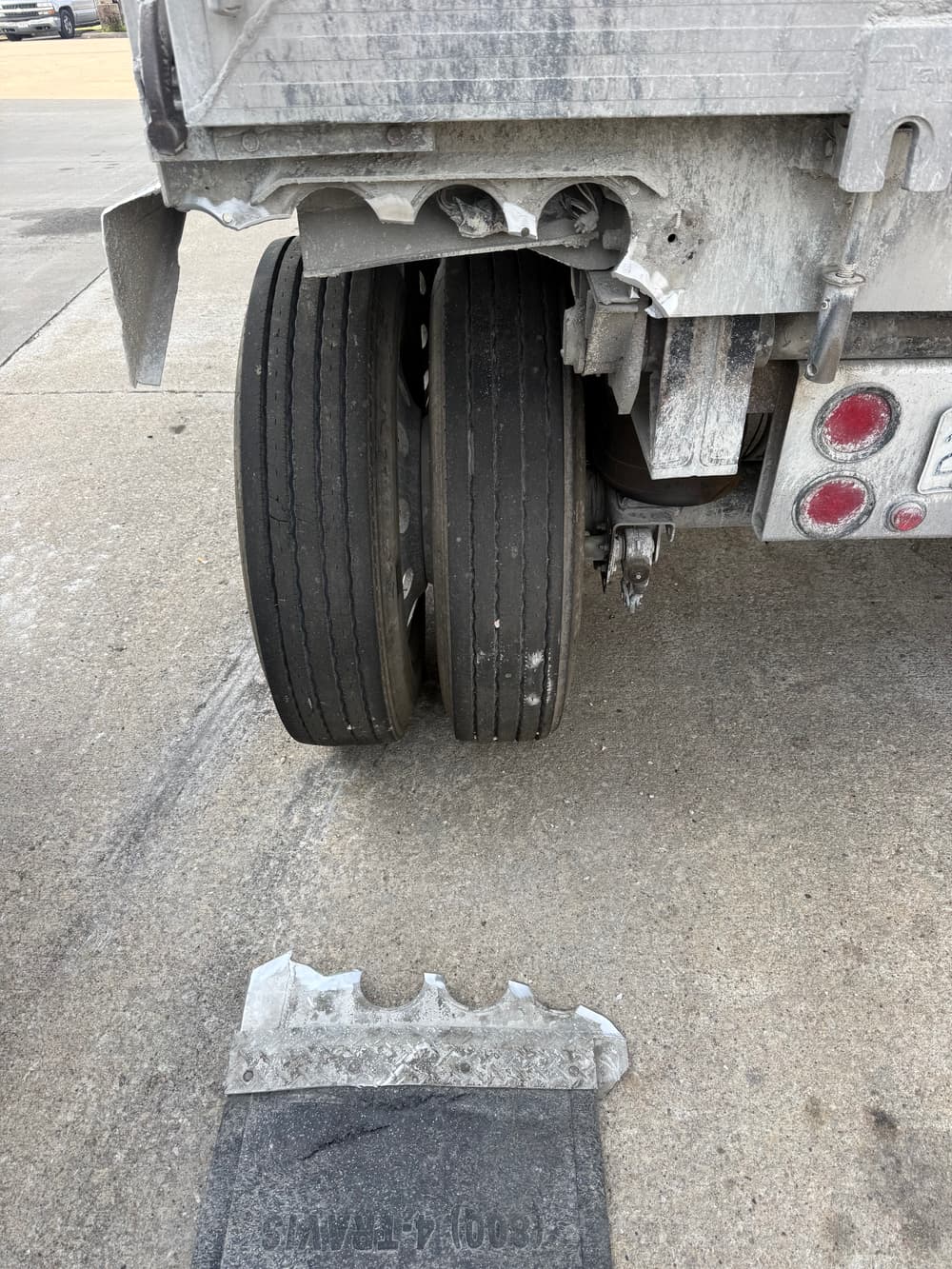 Dump Body Aluminum Repair - Mud Flap Mount and Taillight Housing Fix image